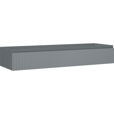 Mexen Rivel vonios spintelė po praustuvu 140 cm, 1 stalčius, rifliuota, grafito matinė - 91A20-14023-1-BF66