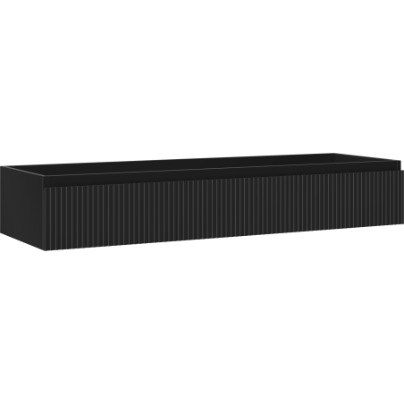 Mexen Rivel vonios spintelė po praustuvu 140 cm, 1 stalčius, rifliuota, juoda matinė - 91A20-14023-1-BF71