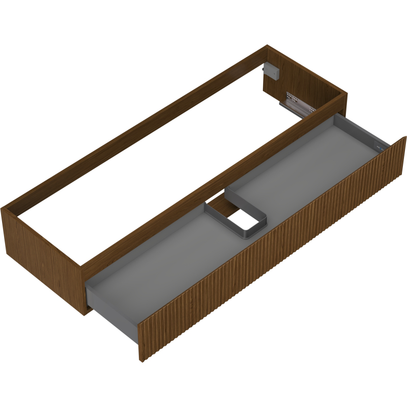 Mexen Rivel vonios spintele po kriaukle 140 cm, 1 stalčius, rifliuotas, riešutas - 91A20-14023-1-BF86