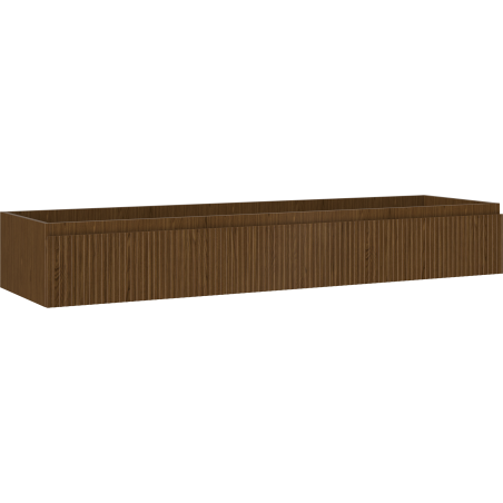 Mexen Rivel vonios kambario spintelė po kriaukle 160 cm, 1 stalčius, rifliuota, riešutmedis - 91A20-16023-1-BF86