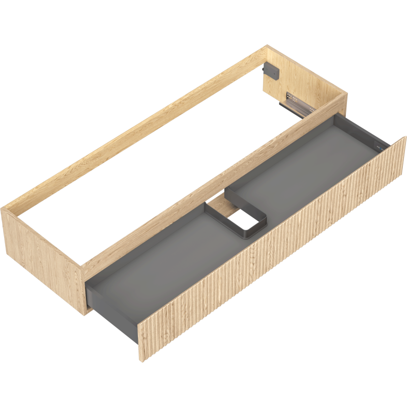 Mexen Rivel vonios spintelė po praustuvu 140 cm, 1 stalčius, grioveliais , ąžuolas - 91A20-14023-1-BF81