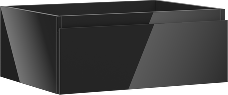 Mexen Orio vonios spintelė po praustuvu 60 cm, 1 stalčius, juodas blizgus - 91A10-06023-1-BF70