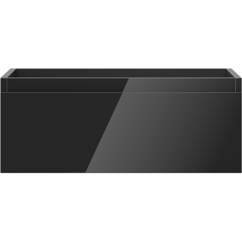 Mexen Orio vonios spintelė po praustuvu 60 cm, 1 stalčius, juodas blizgus - 91A10-06023-1-BF70