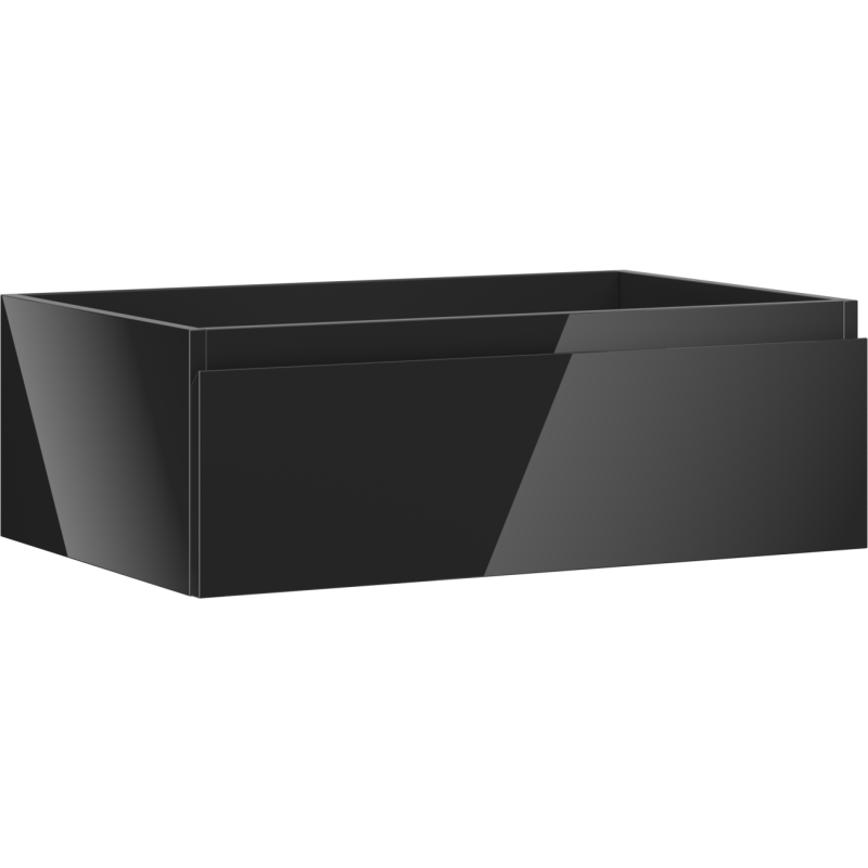 Mexen Orio vonios spintelė po praustuvu 70 cm, 1 stalčius, juoda blizgi - 91A10-07023-1-BF70