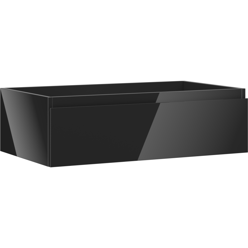 Mexen Orio vonios kambario spintelė po kriaukle 80 cm, 1 stalčius, juodos blizgesio - 91A10-08023-1-BF70