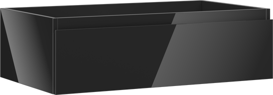 Mexen Orio vonios kambario spintelė po kriaukle 80 cm, 1 stalčius, juodos blizgesio - 91A10-08023-1-BF70