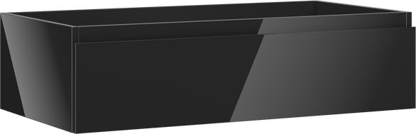 Mexen Orio vonios kambario spintelė po praustuvu 90 cm, 1 stalčius, juoda blizgi - 91A10-09023-1-BF70