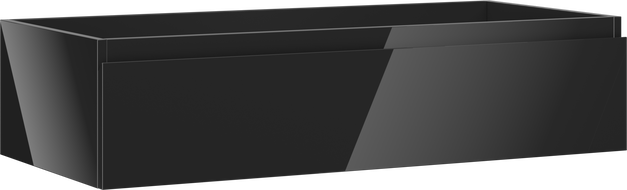 Mexen Orio vonios kambario spintelė po praustuvu 100 cm, 1 stalčius, juoda blizgi - 91A10-10023-1-BF70