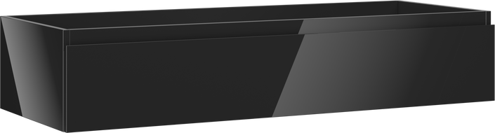 Mexen Orio vonios kambario spintelė po praustuvu 120 cm, 1 stalčius, juodas blizgesys - 91A10-12023-1-BF70