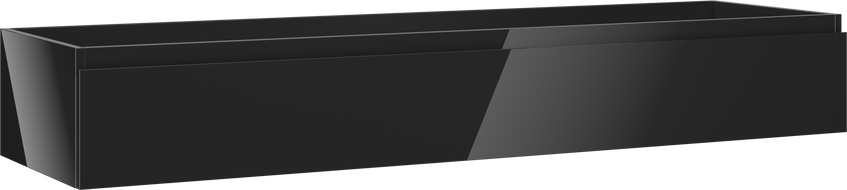 Mexen Orio vonios spintelė po praustuvu 160 cm, 1 stalčius, juodas blizgus - 91A10-16023-1-BF70