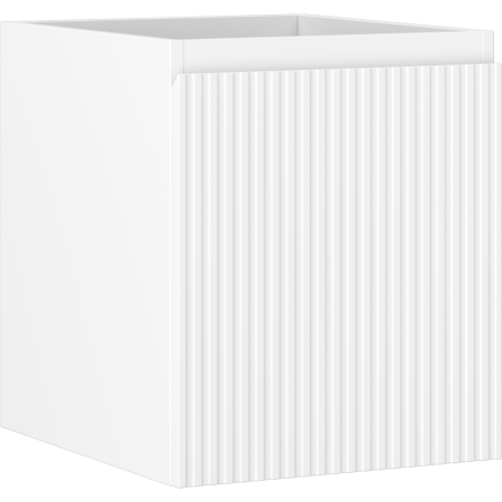 Mexen Rivel vonios kambario spintelė po kriaukle 40 cm, 1 stalčius, rifliuota, balta matinė - 91A20-04047-1-BF01