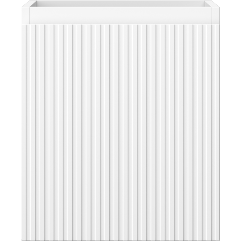 Mexen Rivel vonios kambario spintelė po kriaukle 40 cm, 1 stalčius, rifliuota, balta matinė - 91A20-04047-1-BF01