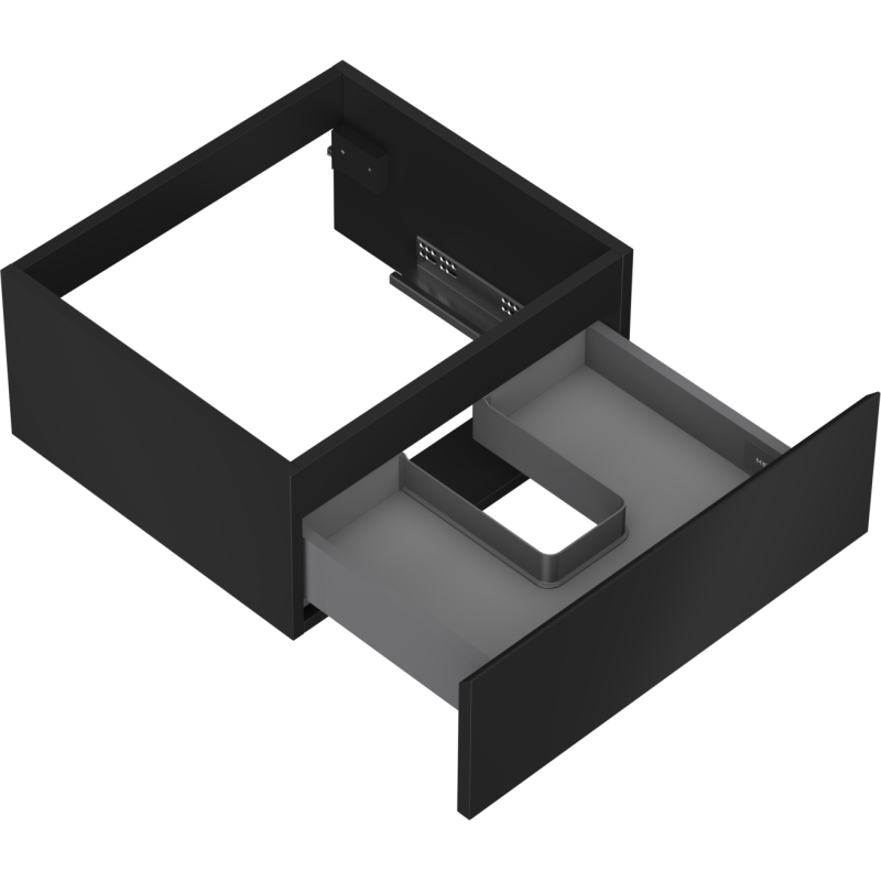 Mexen Orio vonios spintelė po praustuvu 50 cm, 1 stalčius, juoda matinė - 91A10-05023-1-BF71