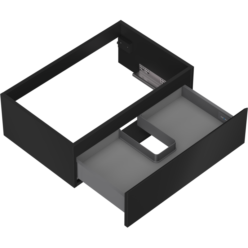 Mexen Orio vonios spintelė po praustuvu 70 cm, 1 stalčius, juoda matinė - 91A10-07023-1-BF71