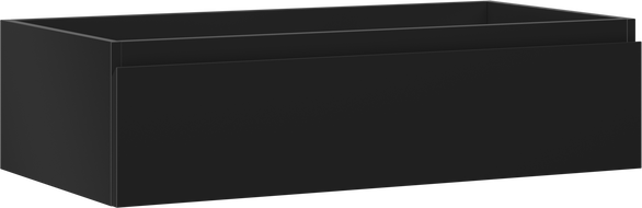 Mexen Orio vonios kambario spintelė po praustuvu 90 cm, 1 stalčius, juoda matinė - 91A10-09023-1-BF71