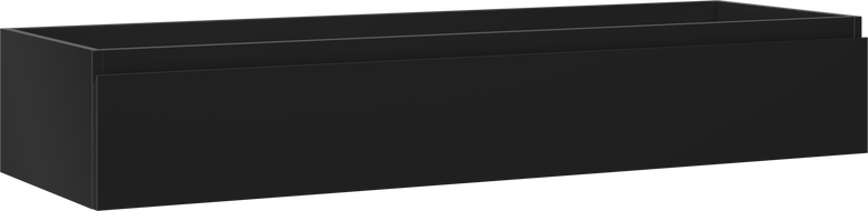 Mexen Orio vonios spintelė po praustuvu 140 cm, 1 stalčius, juoda matinė - 91A10-14023-1-BF71