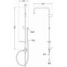 Mexen X dušo kolona, auksinė - 7939199-50