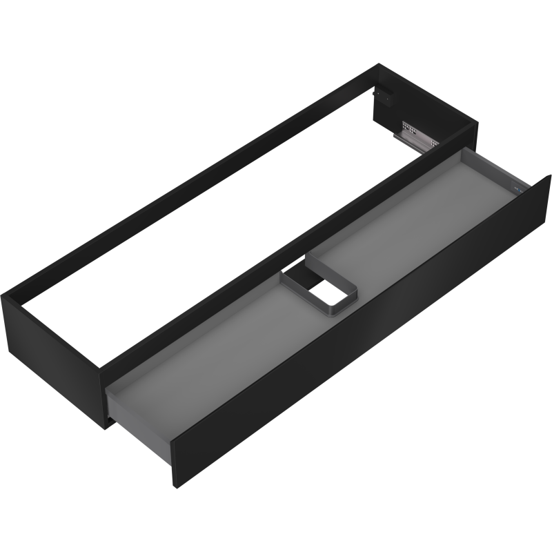 Mexen Orio vonios kambario spintelė po praustuvu 160 cm, 1 stalčius, juoda matinė - 91A10-16023-1-BF71