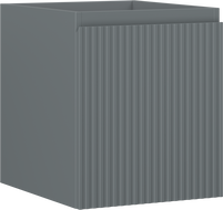 Mexen Rivel vonios spintelė po kriaukle 40 cm, 1 stalčius, rifliuota, pilkai matinė - 91A20-04047-1-BF66