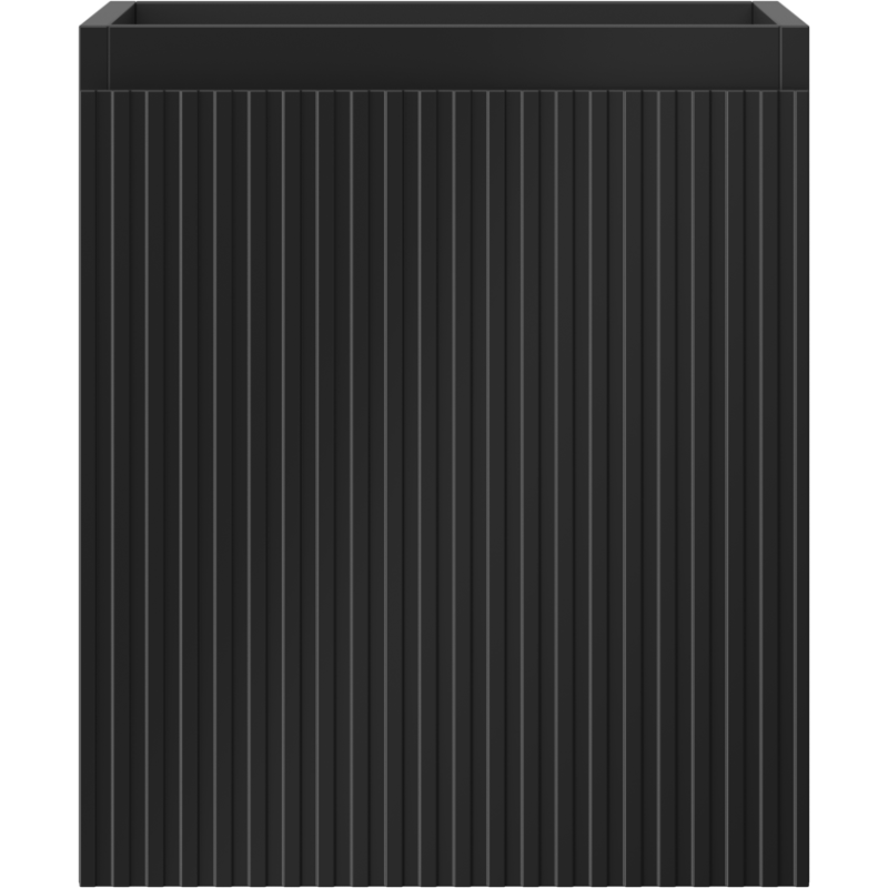 Mexen Rivel vonios kambario spintelė po praustuvu 40 cm, 1 stalčius, rifliuota, juoda matinė - 91A20-04047-1-BF71