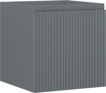 Mexen Rivel vonios kambario spintelė po praustuvu 45 cm, 1 stalčius, rifliuota, matinė grafito spalva - 91A20-04547-1-BF66