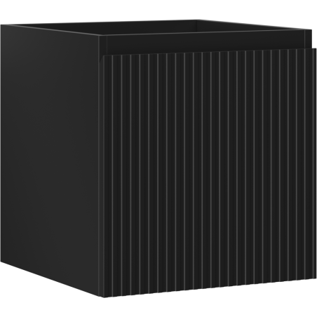 Mexen Rivel vonios kambario spintelė po praustuvu 45 cm, 1 stalčius, grioveliai, juoda matinė - 91A20-04547-1-BF71