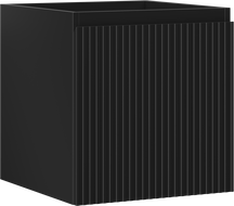 Mexen Rivel vonios kambario spintelė po praustuvu 45 cm, 1 stalčius, grioveliai, juoda matinė - 91A20-04547-1-BF71