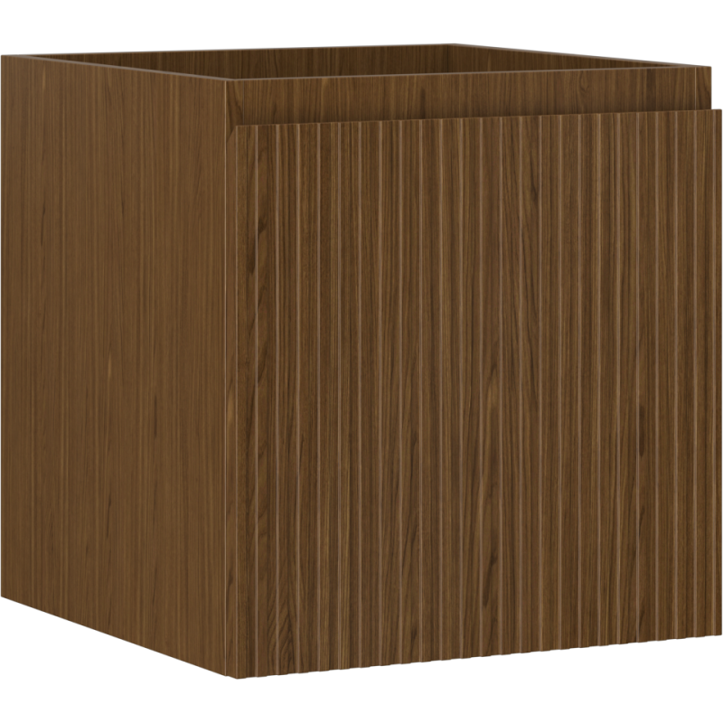 Mexen Rivel vonios spintelė po praustuvu 45 cm, 1 stalčius, rifliuotas, riešutas - 91A20-04547-1-BF86