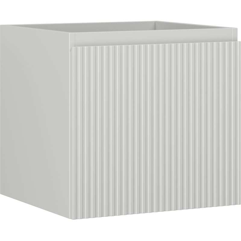 Mexen Rivel vonios kambario spintelė po kriaukle 50 cm, 1 stalčius, rifliuota, pilka matinė - 91A20-05047-1-BF62