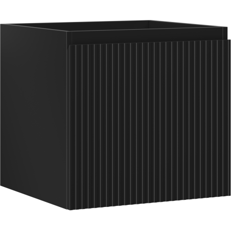 Mexen Rivel vonios kambario spintelė po praustuvu 50 cm, 1 stalčius, briaunuota, juoda matinė - 91A20-05047-1-BF71