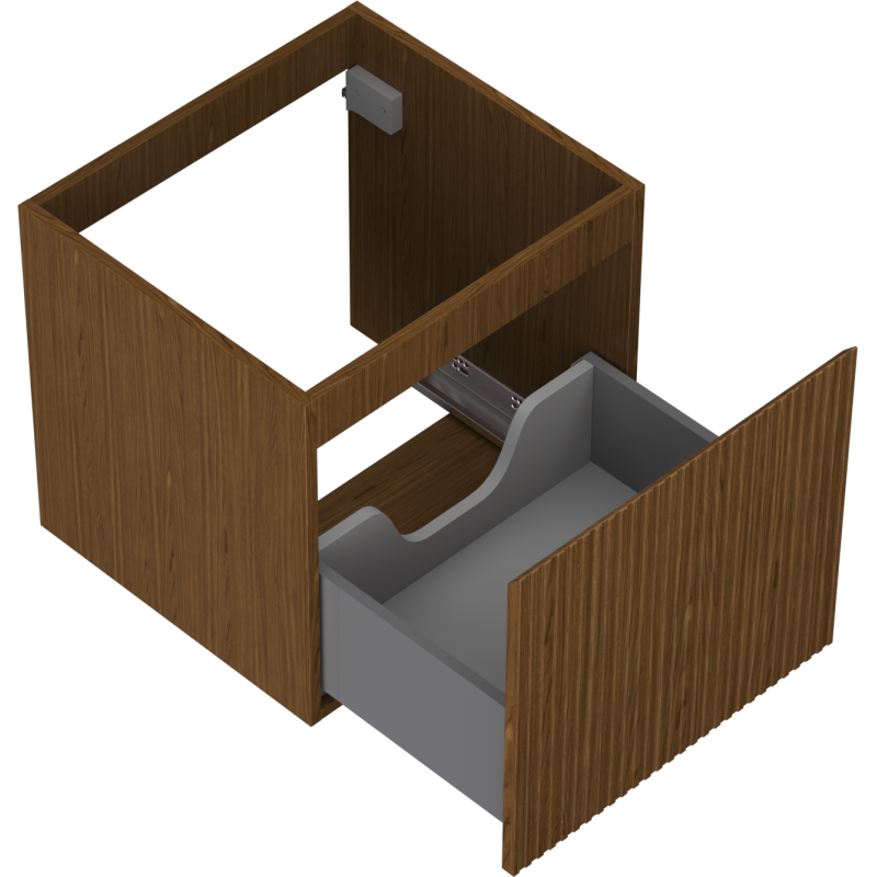 Mexen Rivel vonios spintelė po praustuvu 50 cm, 1 stalčius, grublėtas paviršius , riešutas - 91A20-05047-1-BF86