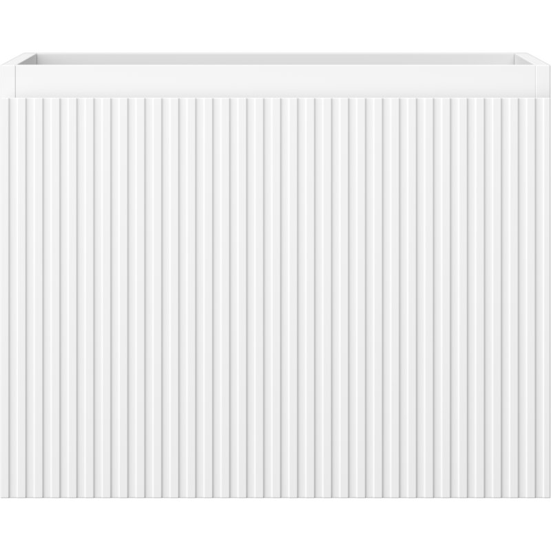 Mexen Rivel vonios spintelė po kriaukle 60 cm, 1 stalčius, rifliuota, balta matinė - 91A20-06047-1-BF01