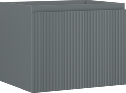 Mexen Rivel vonios spintelė po kriaukle 60 cm, 1 stalčius, gofruotas, grafitas matinis - 91A20-06047-1-BF66