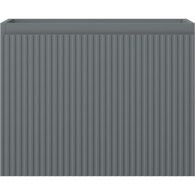 Mexen Rivel vonios spintelė po kriaukle 60 cm, 1 stalčius, gofruotas, grafitas matinis - 91A20-06047-1-BF66