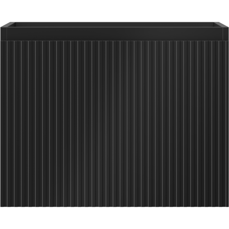 Mexen Rivel vonios kambario spintelė po kriaukle 60 cm, 1 stalčius, grioveliais, juoda matinė - 91A20-06047-1-BF71