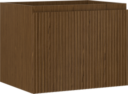 Mexen Rivel vonios spintelė po praustuvu 60 cm, 1 stalčius, rifliuotas, riešutas - 91A20-06047-1-BF86