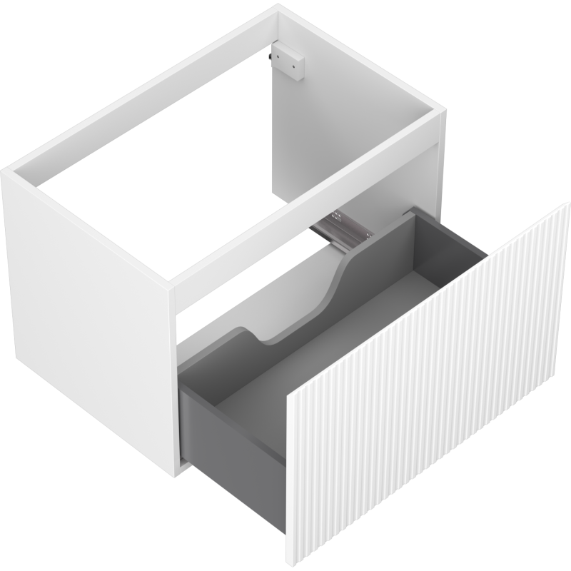 Mexen Rivel vonios spintelė po praustuvu 70 cm, 1 stalčius, grioveliais, balta matinė - 91A20-07047-1-BF01