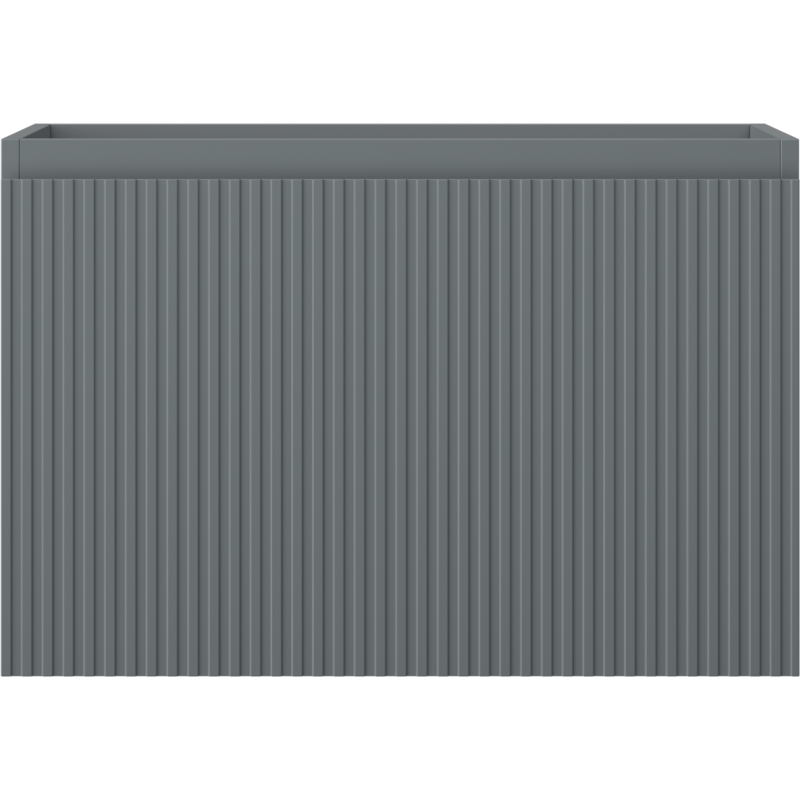 Mexen Rivel vonios kambario spintelė po kriaukle 70 cm, 1 stalčius, grioveliuota, matinė grafito spalva - 91A20-07047-1-BF66