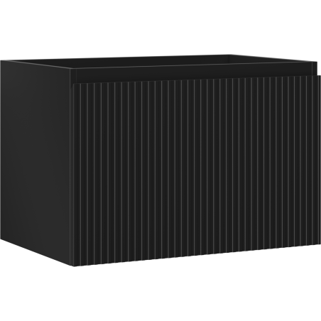 Mexen Rivel vonios spintelė po praustuvu 70 cm, 1 stalčius, rifliuotas, juodas matinis - 91A20-07047-1-BF71
