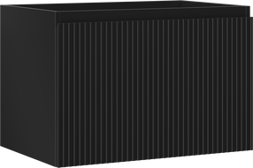 Mexen Rivel vonios spintelė po praustuvu 70 cm, 1 stalčius, rifliuotas, juodas matinis - 91A20-07047-1-BF71