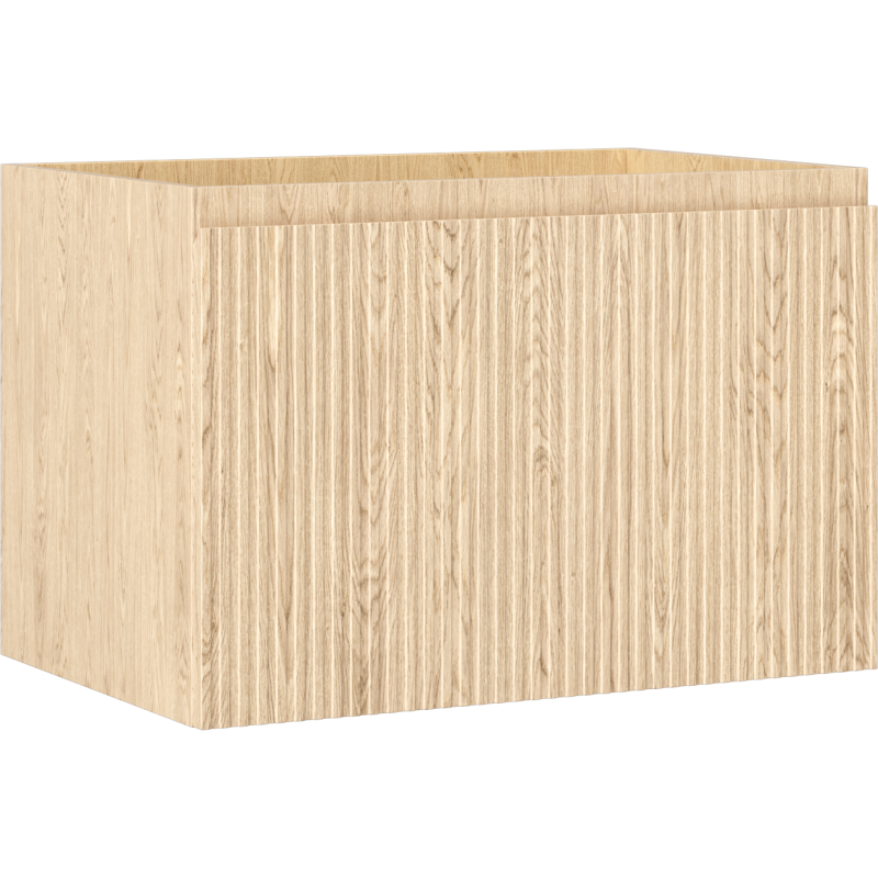 Mexen Rivel vonios kambario spintelė po praustuvu 70 cm, 1 stalčius, banguotas, ąžuolas - 91A20-07047-1-BF81