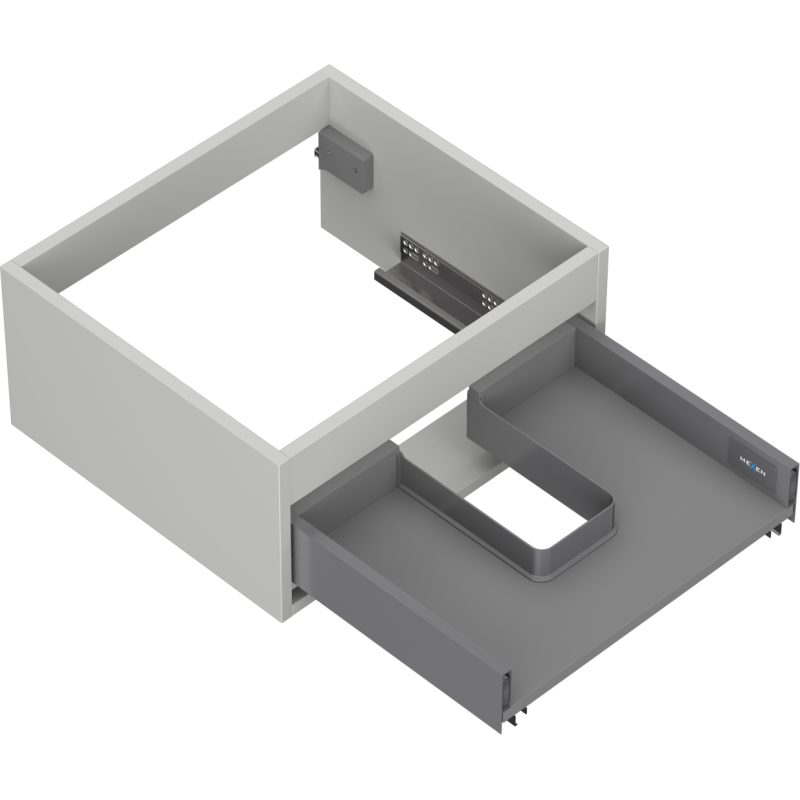 Mexen Box-A spintelės korpusas po praustuvu 50 cm, 1 stalčius, pilkas matinis - 91AX0-0500-235-1-62