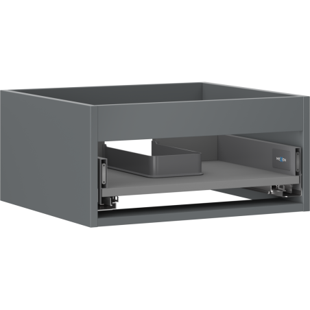 Mexen Box-A spintelės korpusas po praustuvu 50 cm, 1 stalčius, grafitas matinis - 91AX0-0500-235-1-66