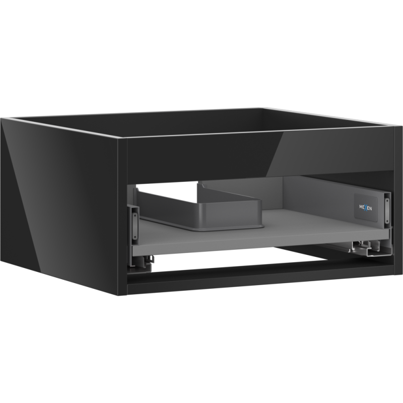 Mexen Box-A kabineto korpusas po praustuvu 50 cm, 1 stalčius, juodas blizgesys - 91AX0-0500-235-1-70