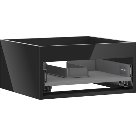 Mexen Box-A kabineto korpusas po praustuvu 50 cm, 1 stalčius, juodas blizgesys - 91AX0-0500-235-1-70