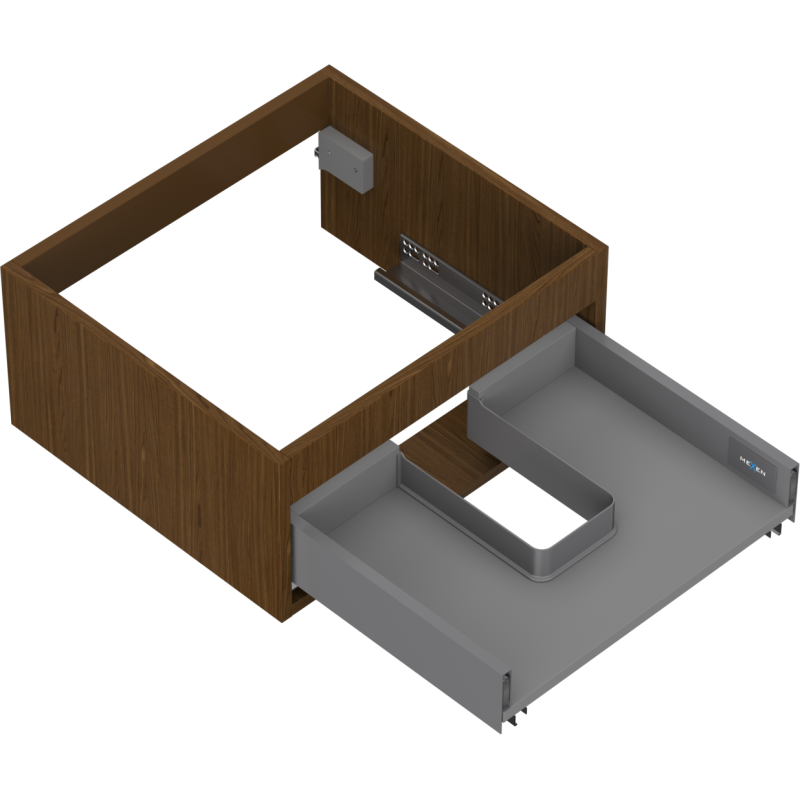 Mexen Box-A spintelės korpusas 50 cm, 1 stalčius, riešutas - 91AX0-0500-235-1-86