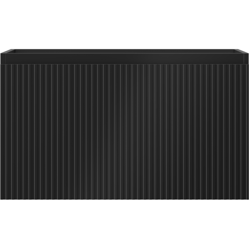 Mexen Rivel vonios kambario spintelė po praustuvu 80 cm, 1 stalčius, rifliuota, juoda matinė - 91A20-08047-1-BF71