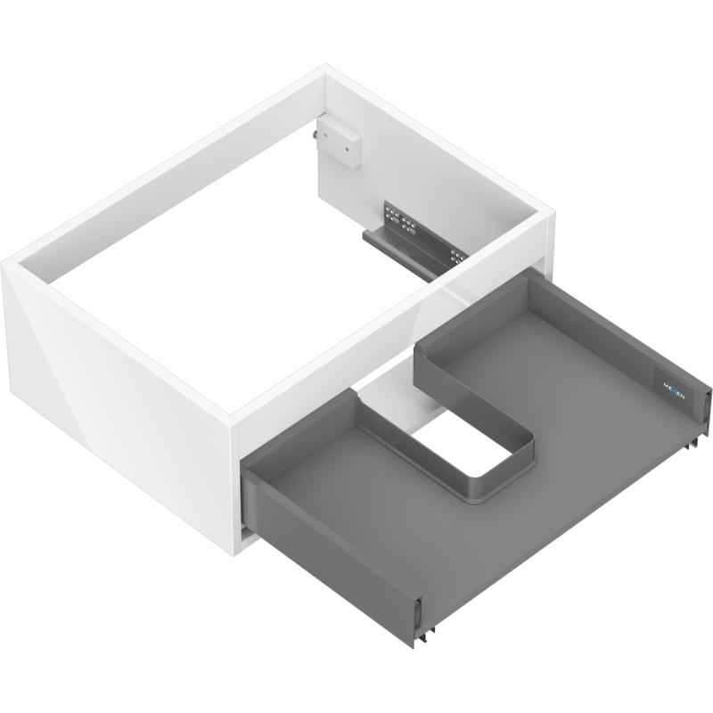Mexen Box-A spintelės po praustuvu korpusas 60 cm, 1 stalčius, blizgus baltas - 91AX0-0600-235-1-00