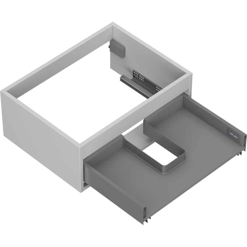 Mexen Box-A spintelės korpusas po praustuvu 60 cm, 1 stalčius, pilka matinė - 91AX0-0600-235-1-62