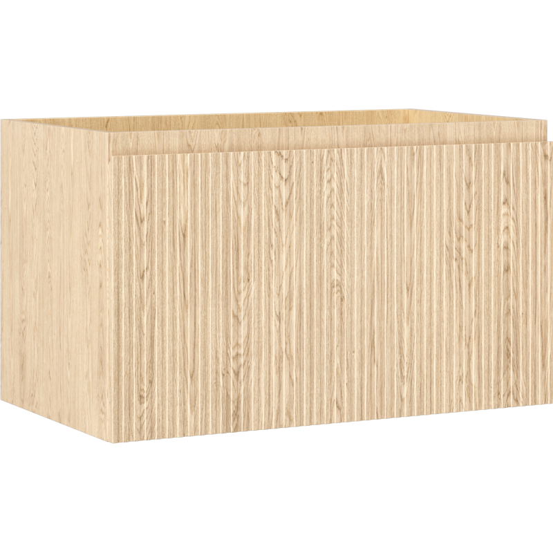 Mexen Rivel vonios kambario spintelė po praustuvu 80 cm, 1 stalčius, rifliuota, ąžuolas - 91A20-08047-1-BF81